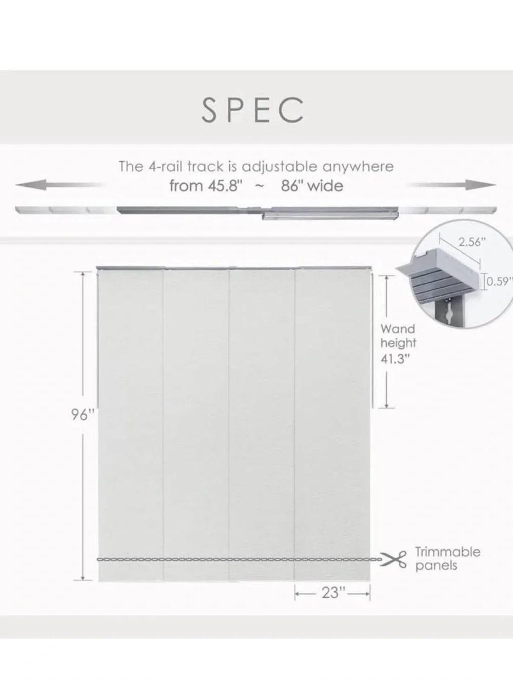 GoDear Design Cordless Panel Track Blinds – Snowdrop 🤍 (New in Box)